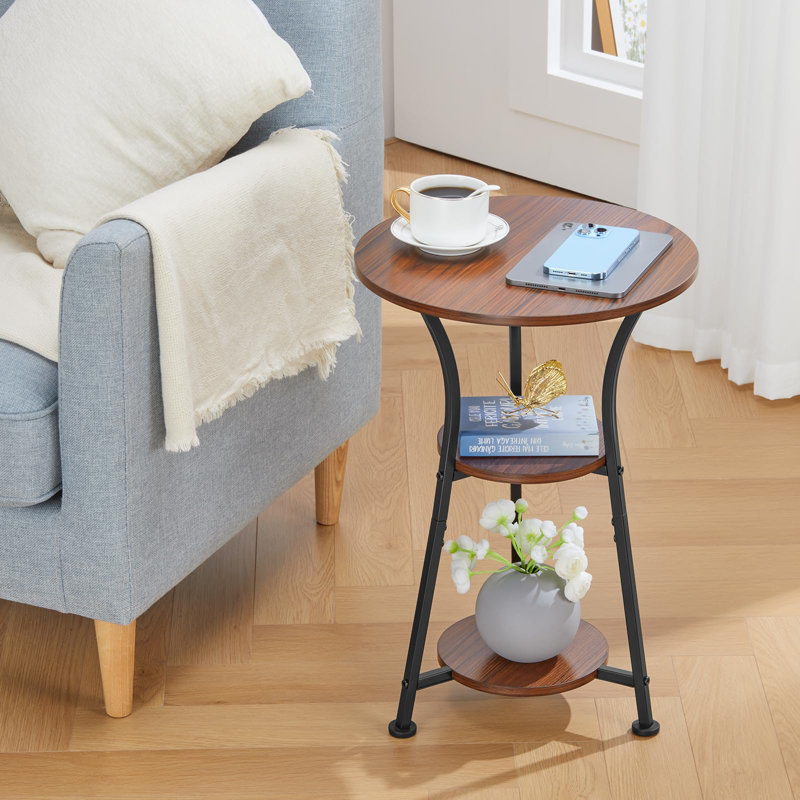 Rustic oak side table sales